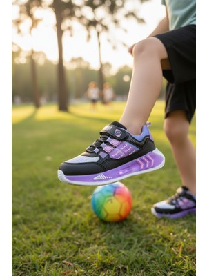 Enoch Erkek Çocuk Çok Panelli Cırtlı ve Esnek Bağcıklı Günlük Spor Ayakkabı