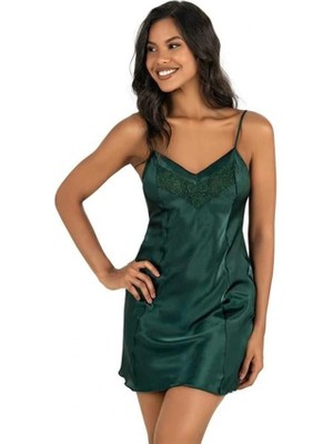 Aria's Closet Arias Closet Yeşil Kısa Saten Gecelik 8231