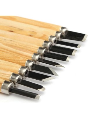 Fantastik Store 10 Parça Ahşap Heykel Torna Keski Seti Torna Başlayanlar Için Profesyonel Oyma Seti ( Lisinya )