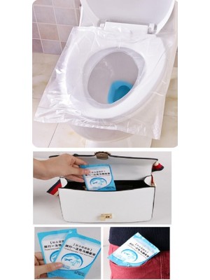 Fantastik Store 50 Adet Biyobozulur Klozet Kapağı Poşeti Seyahat Tipi Taşınabilir Klozet Kılıfı - Lisinya