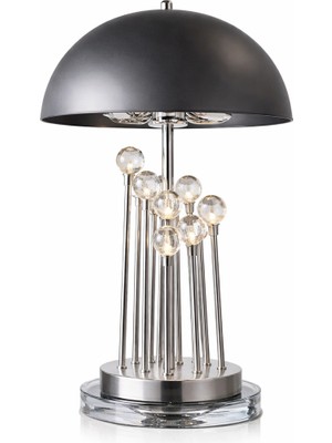 Noya Lighting Masa Lambası - Gece Lambası - Siyah Abajur - Lüks Abajur Modelleri - Masa Üstü Aydınlatma - 65 cm