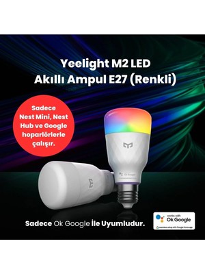 Yeelight M2 LED Akıllı Ampul (Renkli) Google Seamless Uyumlu ( Türkiye Garantili)