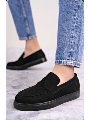 BOA BA0580 Bağcıksız Kuşaklı Yüksek Süet Siyah Taban Erkek Ayakkabı