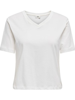 Only Jdy Jdyrex Kadın V Yaka Bluz Kısa Kollu Günlük