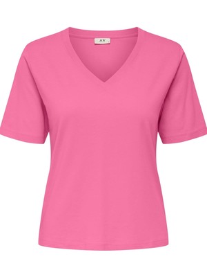 Only Jdy Jdyrex Kadın V Yaka Bluz Kısa Kollu Günlük