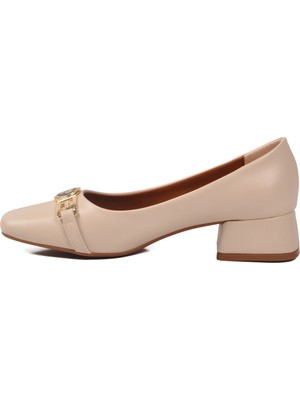 Pierre Cardin Krem Kadın Topuklu Ayakkabı PC-55128 Z