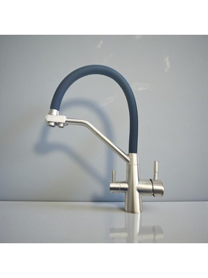 Kutlu Mix Fleko Inox Arıtmalı Mutfak Bataryası ( 3 Yollu Batarya Musluk)