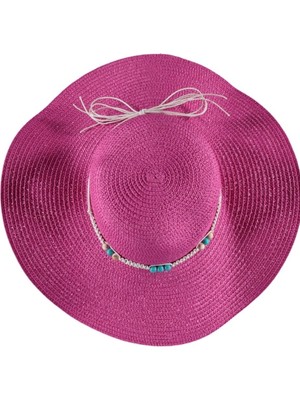 Bipamuk Yazlık Kadın Hasır Fötr Plaj Şapka Premium Milano Tasarım