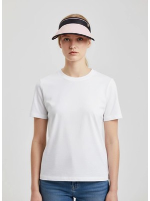 Gullfoss Pudra Hasır Desenli Siperlik Ayarlanabilir Vizör Şapka