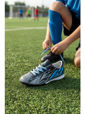 Enoch Erkek Çocuk Grafik Desenli Esnek Tabanlı Halı Saha Ayakkabısı