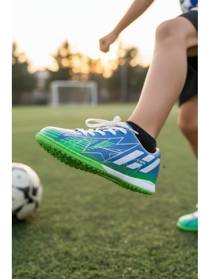 Enoch Erkek Çocuk Grafik Desenli Esnek Tabanlı Halı Saha Ayakkabısı