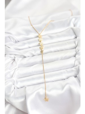Fantastik Store 316L Çelik Zincir Gold Renk Yıldız Model Y Kolye - Lisinya