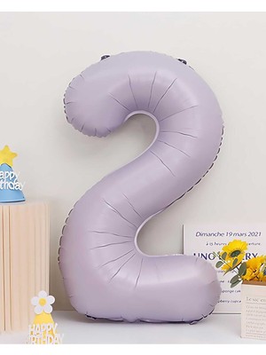 Bkmc Party Lila Renkli 40 İnç Büyük Boy Folyo Balon 1 Adet Doğum Günü Kutlamaları İçin