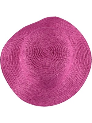 Bipamuk Kadın Premıum Hasır Fötr Şapka Renkli Yazlık Plaj Şapkası Amalfi Model