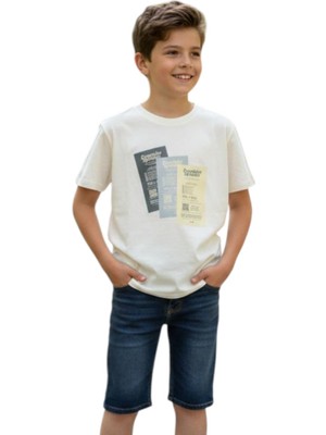 Ugly Duck 9-14 Yaş Arası Baskılı T-Shırt - Krem