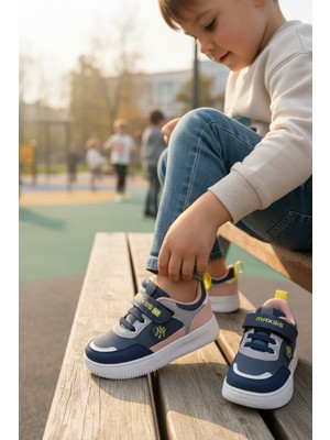 Enoch Erkek Çocuk Çok Panelli Cırt Cırtlı ve Esnek Bağcıklı Günlük Spor Ayakkabı