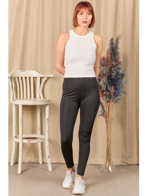 Aesco Kadın Yüksek Bel Şardonlu Tayt