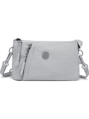 Smart Bags Gri Ultra Hafif Kumaş Günlük Küçük Boy Kadın Telefon Para ve Kart Çantası