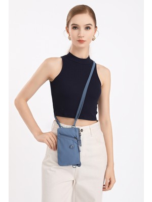 Smart Bags Jeans Mavi Ultra Hafif Kumaş Günlük Küçük Boy Kadın Telefon Para ve Kart Çantası