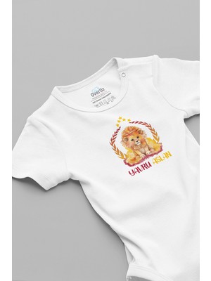 Overoz Yavru Aslan Taraftar Baskılı Bebek Body 5627
