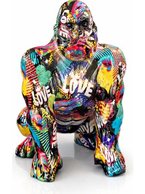 Noya Lighting Dekoratif Ürünler - Dekor Ürünleri - Goril - Modern  Pop Art Dekor Ürünleri - 30*18 cm