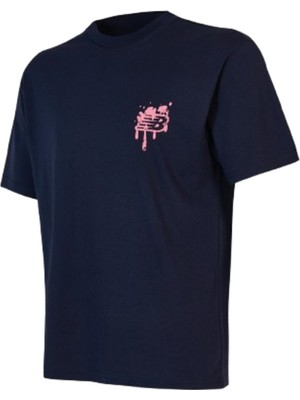 New Balance Nb Lifestyle Men Tshirt MNT1649-AVI Lacivert Tişört