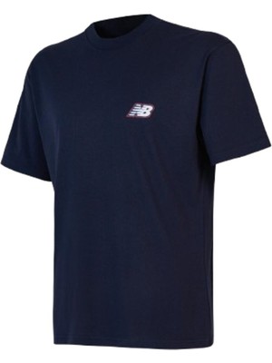 New Balance Nb Lifestyle Men Tshirt MNT1647-AVI Lacivert Tişört