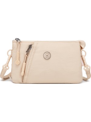 Smart Bags Bej Ultra Hafif Kumaş Günlük Küçük Boy Kadın Telefon Para ve Kart Çantası