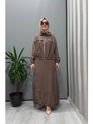 Misswhence Fermuarlı Ipek Keten Takım Vizon 37200