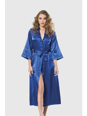 Aesco Arias Closet Saks Uzun Saten Sabahlık