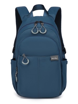 Smart Bags Lacivert Hafif Kumaş Omuz Destekli Günlük Küçük Boy Kadın Sırt Çantası