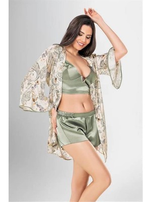 Aesco Arias Closet 3'lü Şort Takımı Desenli