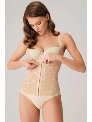 Aesco Arias Closet Toparlayıcı Bel Inceltici Dikişli Büyük Beden Kancalı Geniş Askı Sıkı Yelek Korse