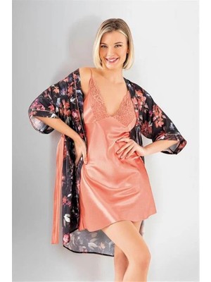 Aesco Arias Closet 2li Sabahlık Takımı Somon