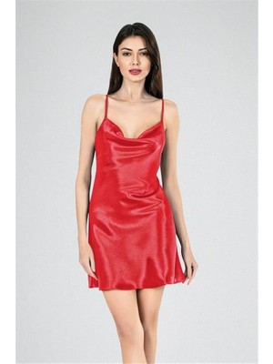 Aesco Arias Closet Kısa Gecelik Degaje  Kırmızı 7740