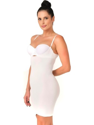 Aesco Arias Closet Beyaz Mı Emay 5060 Göğsü Açık Elbise Korse