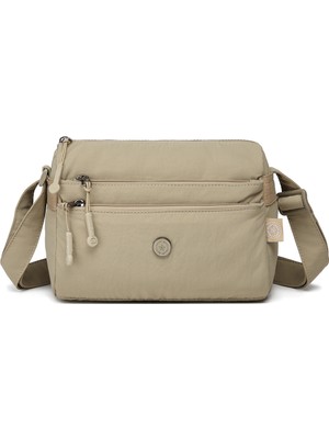 Smart Bags Vizon Kadın Omuz Çantası Hafif Kumaş Çok Cepli Çapraz Uzun Askılı