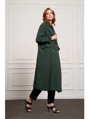 Misswhence Ham Keten Pardesü Yeşil 37503