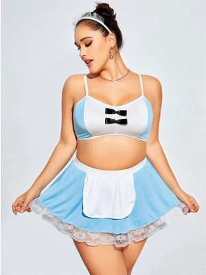 Aesco Arias Closet Mini Etekli Büyük Beden Fantezi Hizmetçi Kostümü