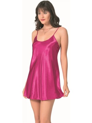 Aesco Arias Closet Vişne Kısa Saten Gecelik