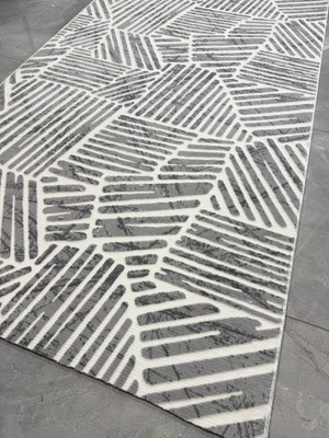 Dinarsu Halı Dinarsu Elit Halı Rota Gri Kaymaz Taban Yolluk Makinede Yıkanabilir Halı