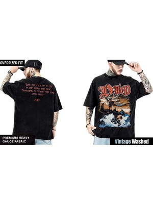 Lucky Boy Dio Yıkamalı Over Size Tişört L