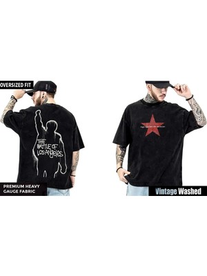 Lucky Boy Rage Against The Machine Yıkamalı Over Size Tişört M