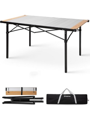 Kingcamp Granite Pro Xl 136X70 Katlanır Lux Kamp Masası