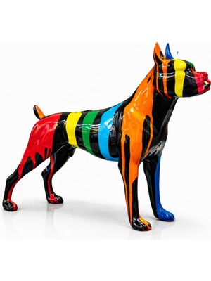 Noya Lighting Dekoratif Ürünler - Modern Pop Art Dekor Ürünleri - Köpek Doberman Figürü - 48*15CM