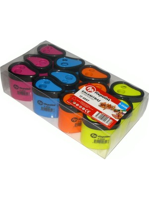 Fixpoint 12'li Çiftli Kalemtraş Seti Sarı Turuncu Mavi Pembe Renk Seçenekleriyle