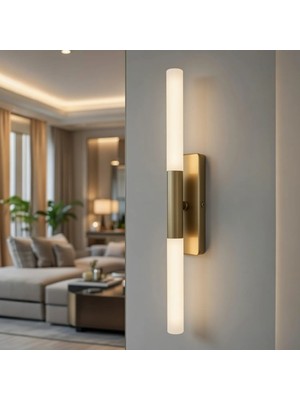 Nazik Aydınlatma Perla Eskitme Modern Günışığı Ledli Pilli ve Elektrikli 1 Adet Duvar Apliği 1 Adet Pilli Aplik