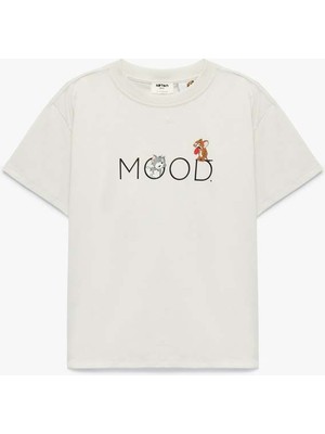 Koton Tom ve Jerry Baskılı Gri Erkek Çocuk T-Shirt 6SKB10099TK