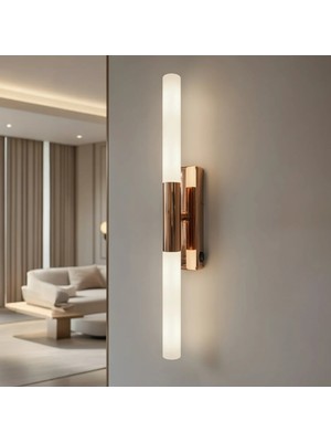 Nazik Aydınlatma Perla Rose Modern Günışığı Ledli Pilli ve Elektrikli 1 Adet Duvar Apliği 1 Ad Pilli Aplik