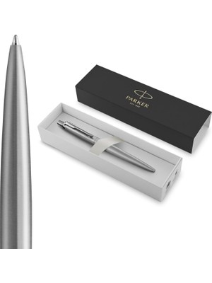 Braventa Collection Parker Jotter Xl Tükenmez Kalem, Tek Renkli, Paslanmaz Çelik, Orta Kalem Ucu, Mavi Mürekkep, Hediye